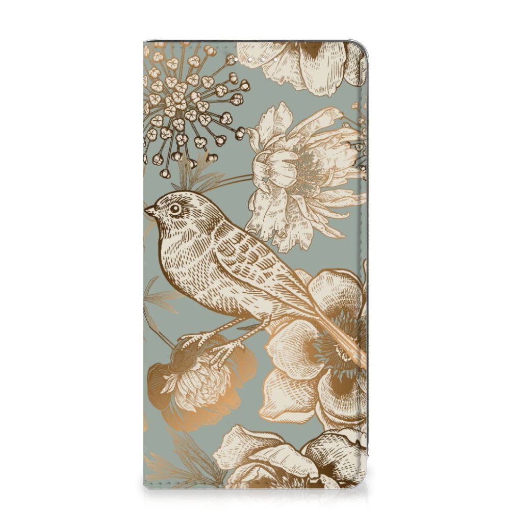 Smart Cover voor Samsung Galaxy S23 Vintage Bird Flowers - B2C Telecom