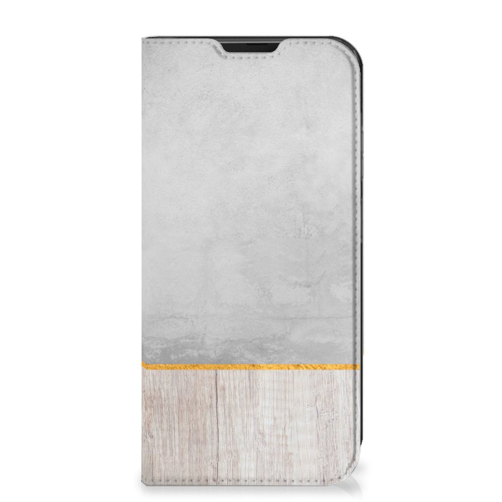 Samsung Galaxy Xcover 6 Pro Book Wallet Case Wood Concrete - B2C Telecom