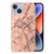 Apple iPhone 14 TPU Siliconen Hoesje Marmer Oranje