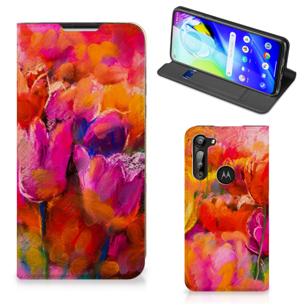 Bookcase Motorola Moto G8 Power Tulips - B2C Telecom