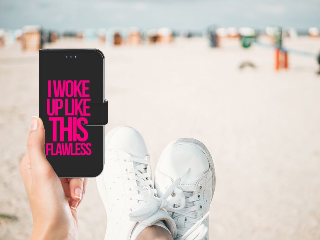 Samsung Galaxy S10e Hoesje met naam Woke Up - Origineel Cadeau Zelf Maken