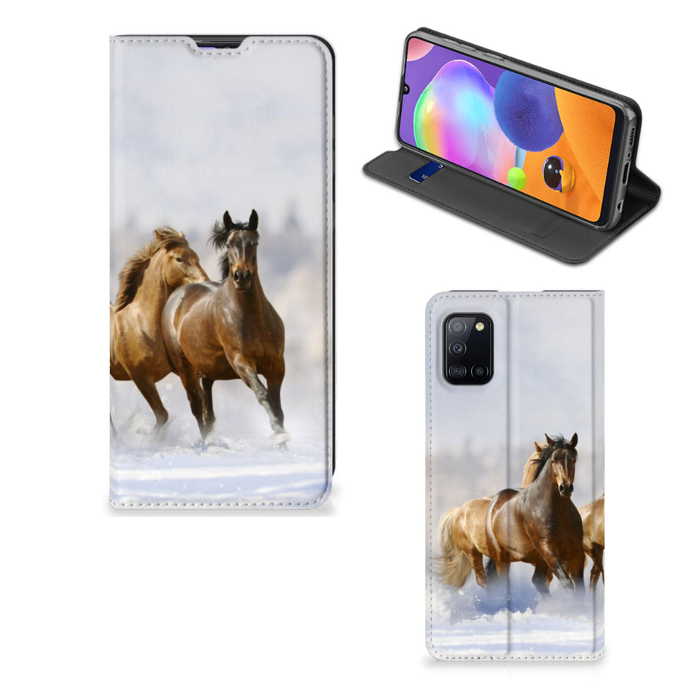Samsung Galaxy A31 Hoesje maken Paarden met prachtig paardenontwerp in een stijlvolle case.