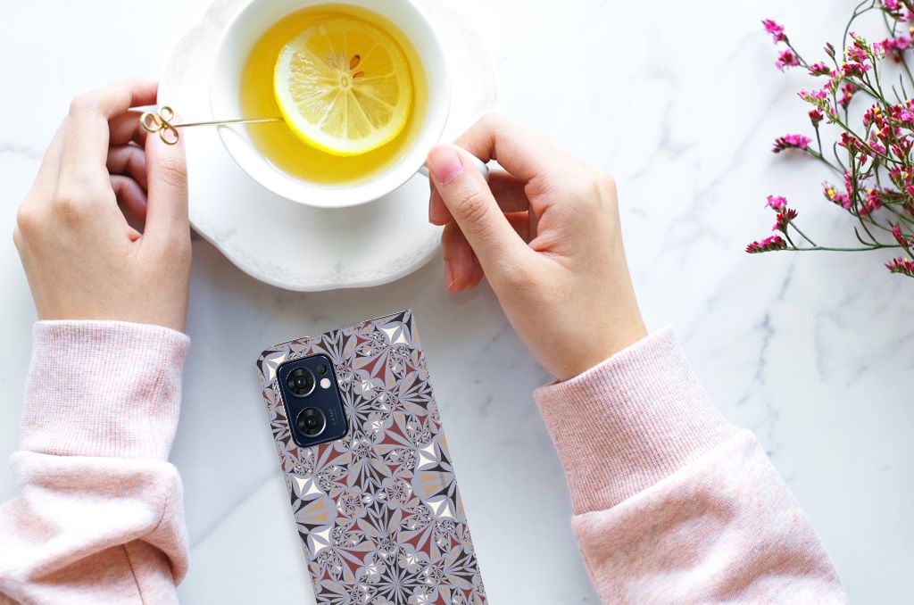 OPPO Find X5 Lite | Reno7 5G Standcase Flower Tiles - B2C Telecom