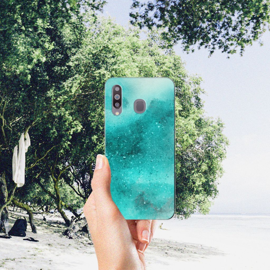 Hoesje maken Samsung Galaxy M30 Painting Blue