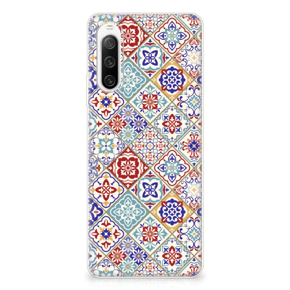 Sony Xperia 10 IV TPU Siliconen Hoesje Tiles Color B2C Telecom