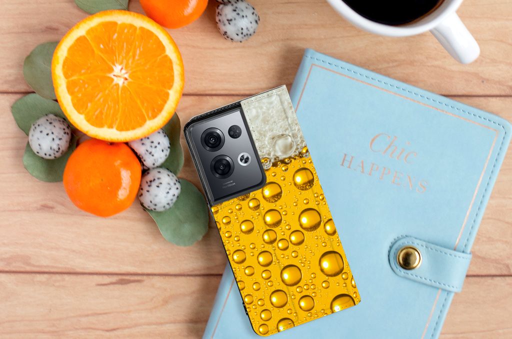 OPPO Reno8 Pro Flip Style Cover Bier - B2C Telecom