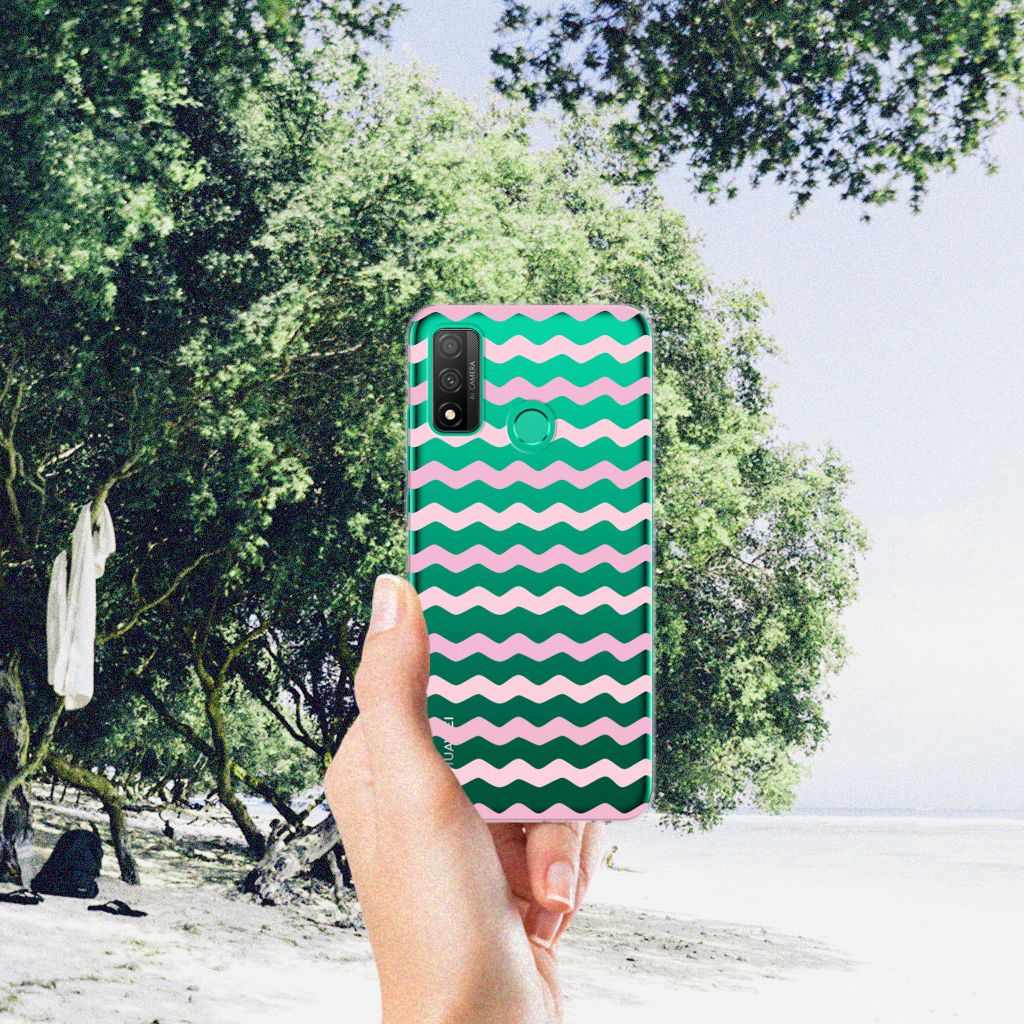 Huawei P Smart 2020 TPU bumper Waves Roze B2C Telecom