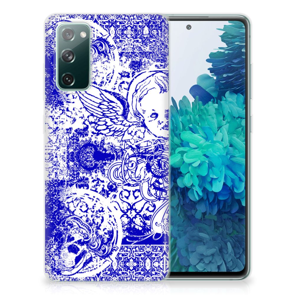Silicone Back Case Samsung Galaxy S20 FE Angel Skull Blauw B2C Telecom
