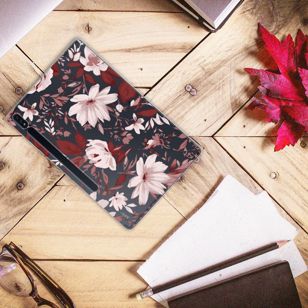 Tablethoes Samsung Galaxy Tab S7 Plus | S8 Plus Watercolor Flowers - B2C Telecom