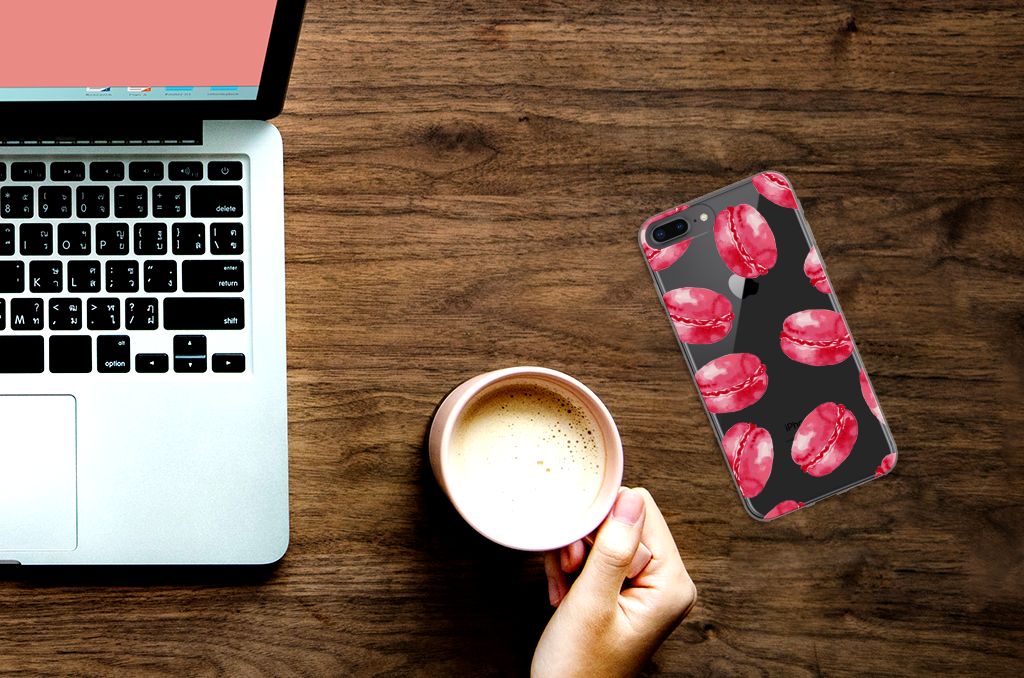 Apple iPhone 7 Plus | 8 Plus Siliconen Case Pink Macarons