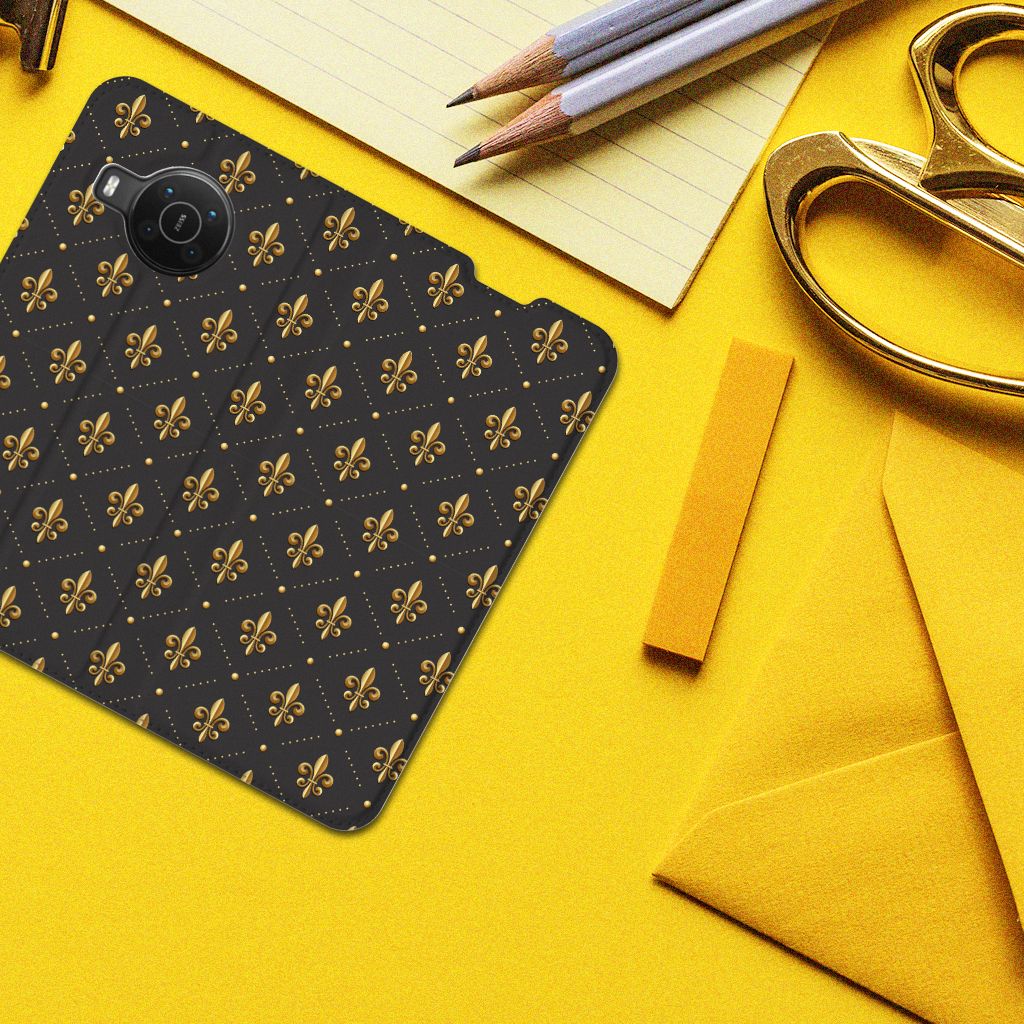 Nokia X20 | X10 Hoesje met Magneet Franse Lelie - B2C Telecom