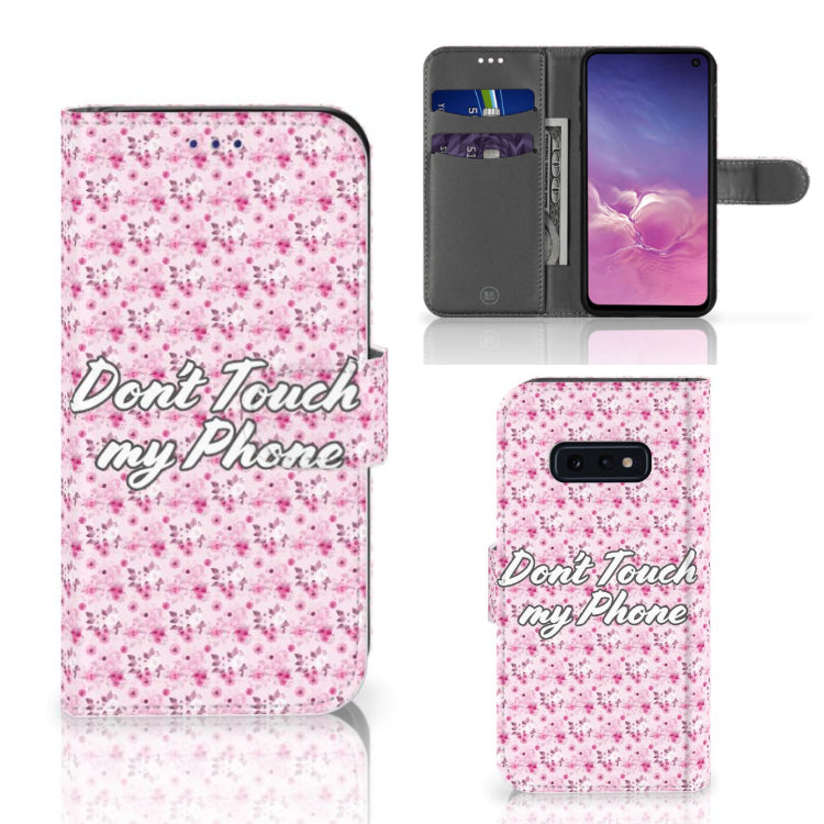 Samsung Galaxy S10e Portemonnee Hoesje Flowers Pink DTMP