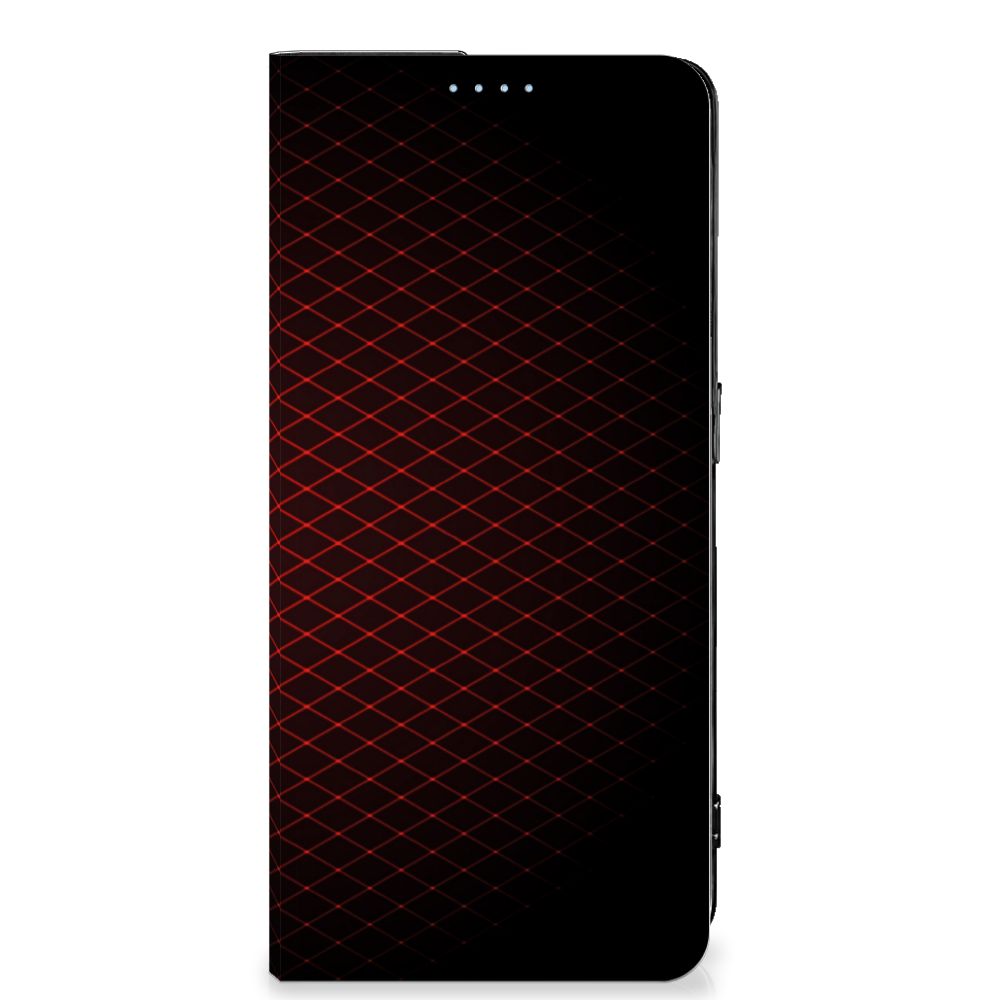 OPPO Reno8 Pro Hoesje met Magneet Geruit Rood - B2C Telecom