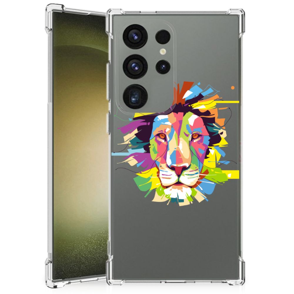 Samsung Galaxy S24 Ultra Stevig Bumper Hoesje Lion Color