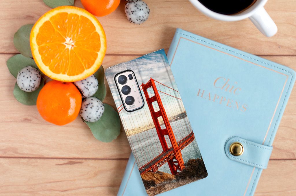OPPO Find X3 Neo Book Cover Golden Gate Bridge - B2C Telecom