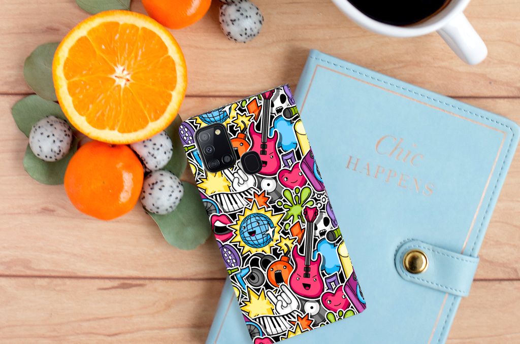 Samsung Galaxy A21s Hippe Standcase Punk Rock