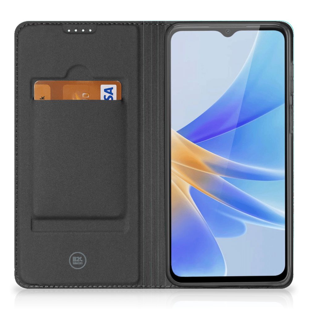 Bookcase OPPO A17 Painting Blue - B2C Telecom