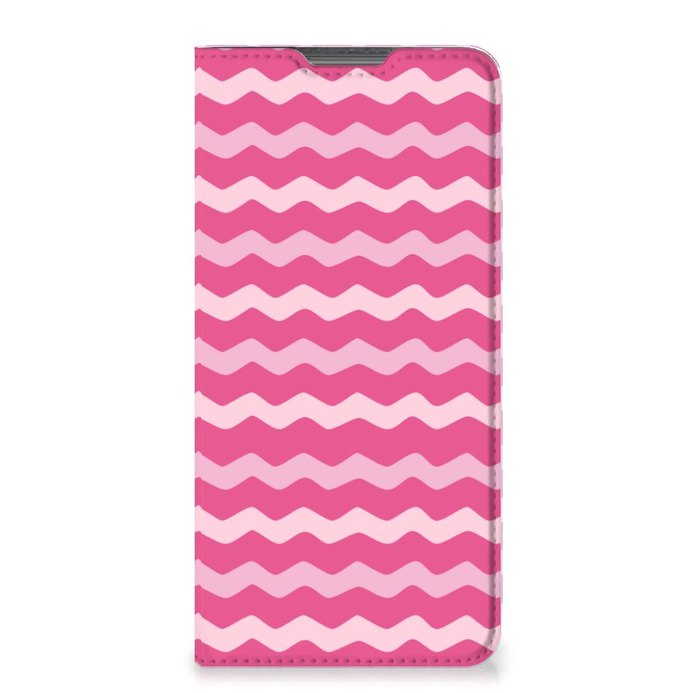 Motorola Moto G52 | Moto G82 Hoesje met Magneet Waves Pink - B2C Telecom