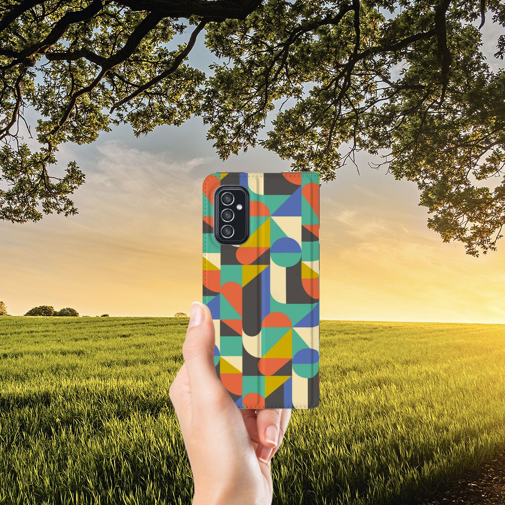 Samsung Galaxy M52 Hoesje met Magneet Funky Retro - B2C Telecom