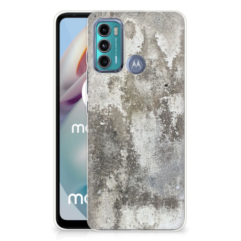 Motorola Moto G60 TPU Siliconen Hoesje Beton Print