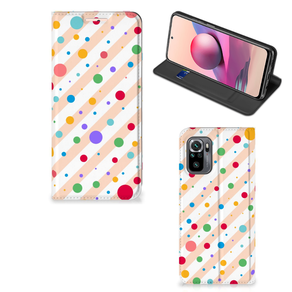 Xiaomi Redmi Note 10 4G | 10S | Poco M5s Hoesje met Magneet Dots - B2C Telecom