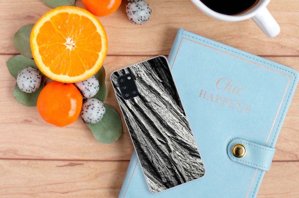 Bumper Hoesje Samsung Galaxy A31 Boomschors Grijs