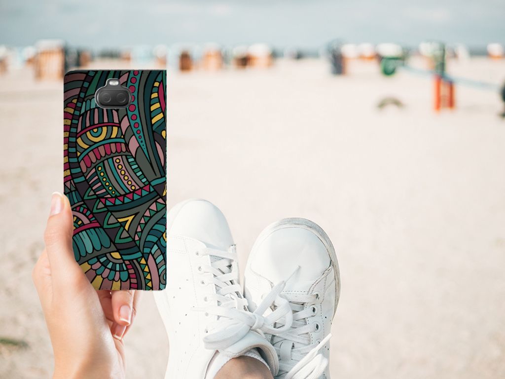 Sony Xperia 10 Hoesje met Magneet Aztec
