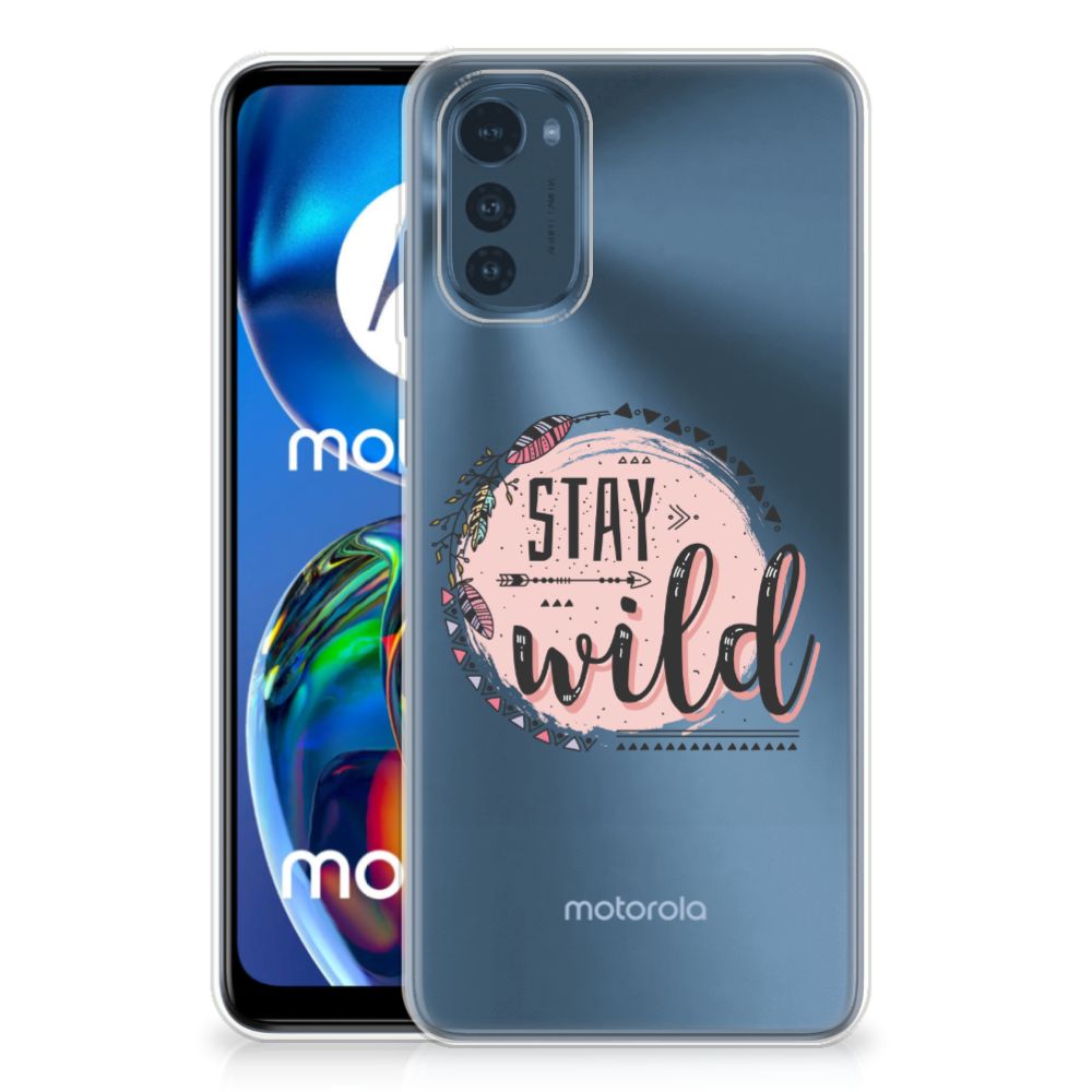 Motorola Moto E32/E32s Telefoonhoesje met Naam Boho Stay Wild B2C Telecom
