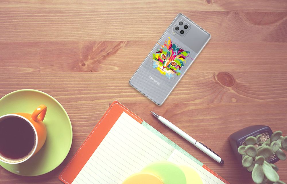 Samsung Galaxy A42 Telefoonhoesje met Naam Cat Color B2C Telecom