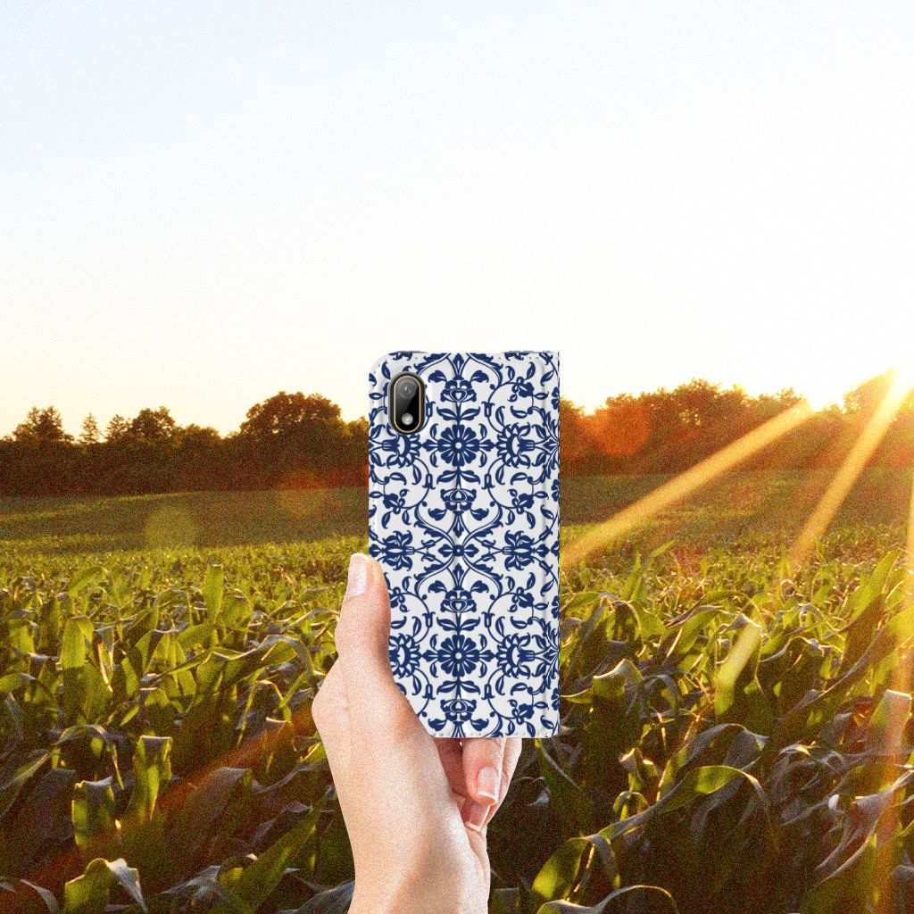 Huawei Y5 (2019) Smart Cover Flower Blue - B2C Telecom