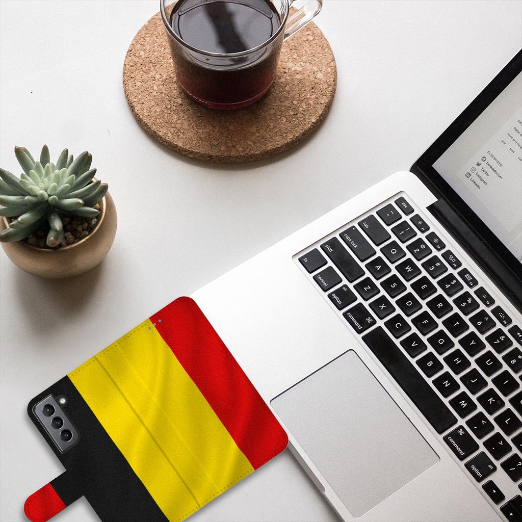 Samsung Galaxy S21 FE Bookstyle Case Belgische Vlag
