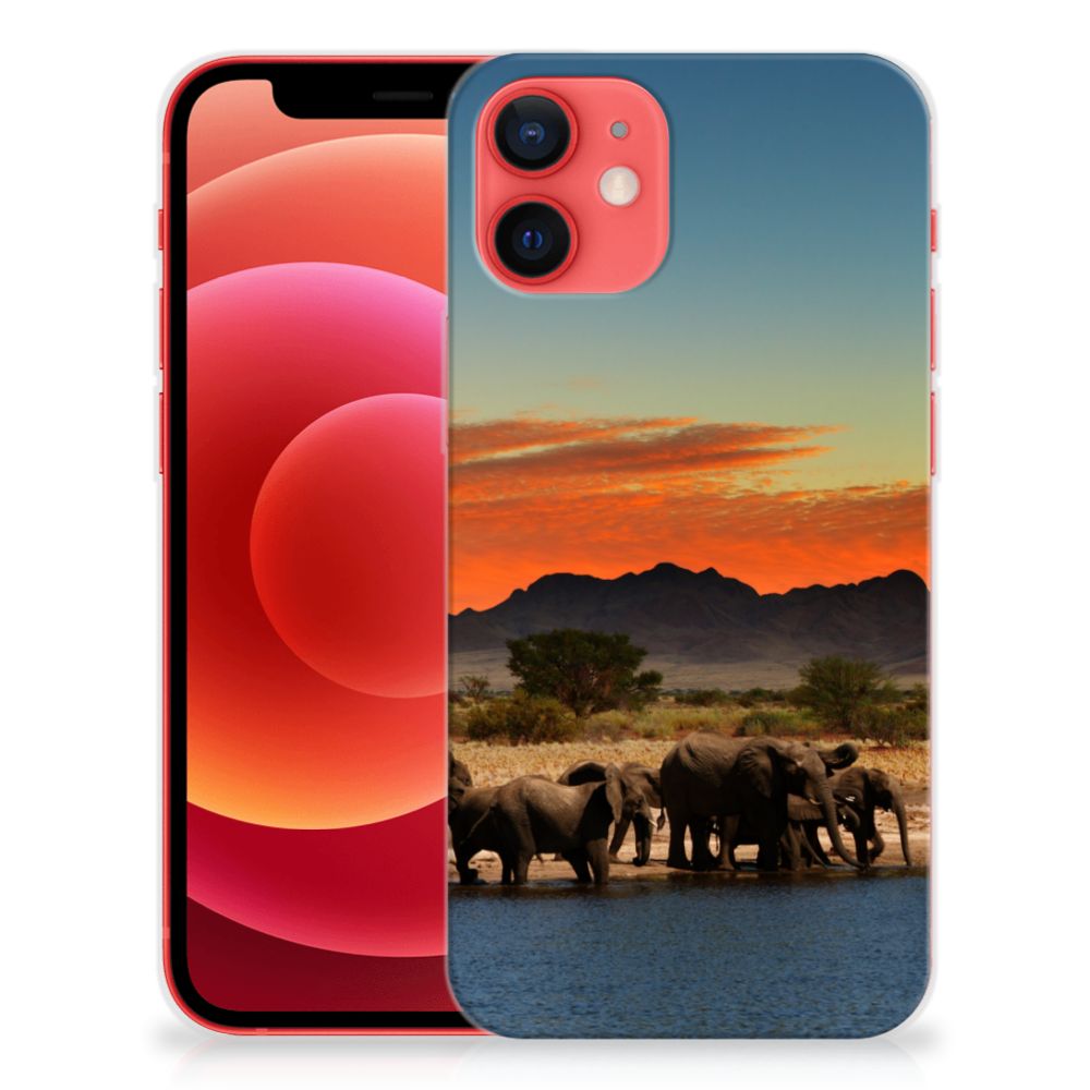 iPhone 12 Mini TPU Hoesje Olifanten B2C Telecom
