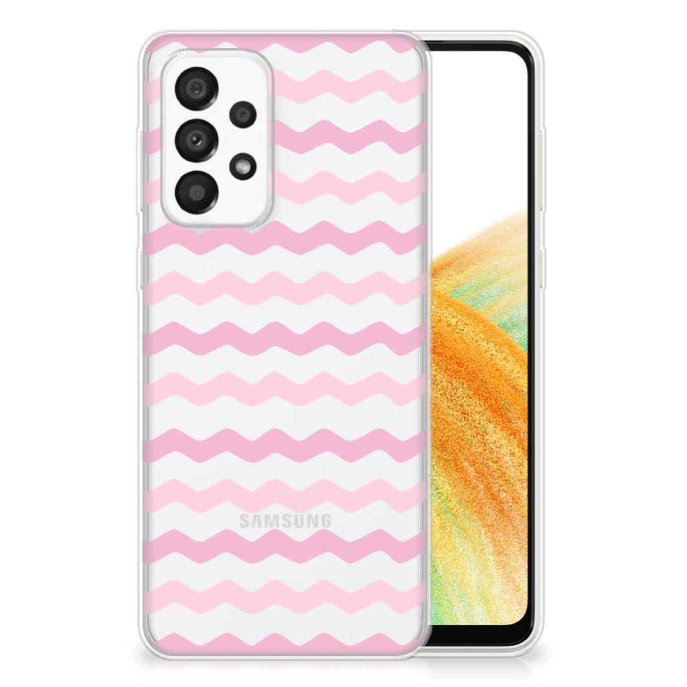 Samsung Galaxy A33 5G TPU bumper Waves Roze B2C Telecom