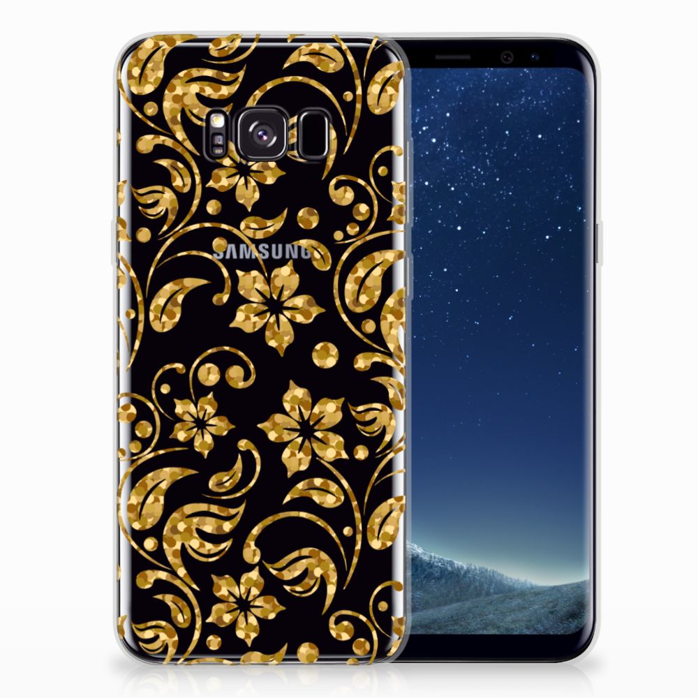 Samsung Galaxy S8 Plus TPU Case Gouden Bloemen