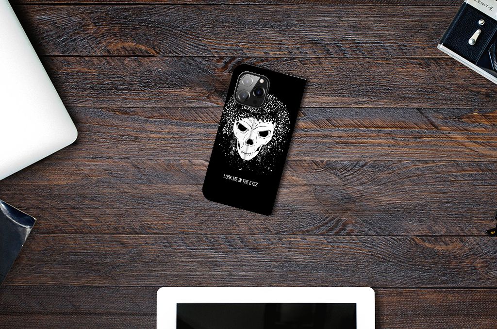 Mobiel BookCase iPhone 14 Pro Max Skull Hair