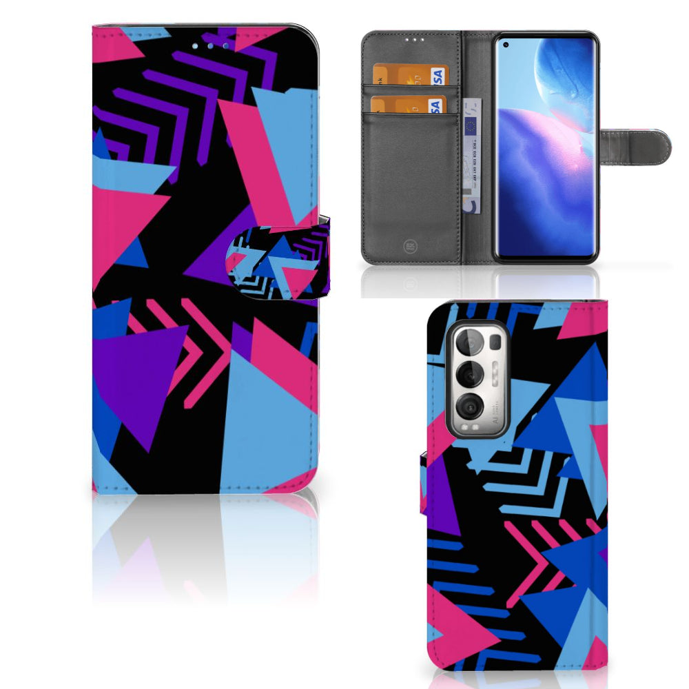 OPPO Find X3 Neo 5G Book Case Funky Triangle