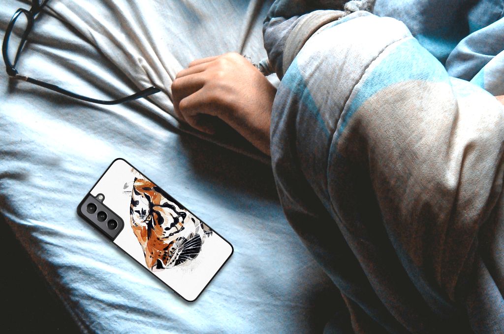 Kleurrijke Telefoonhoesje Samsung Galaxy S21FE Watercolor Tiger B2C Telecom