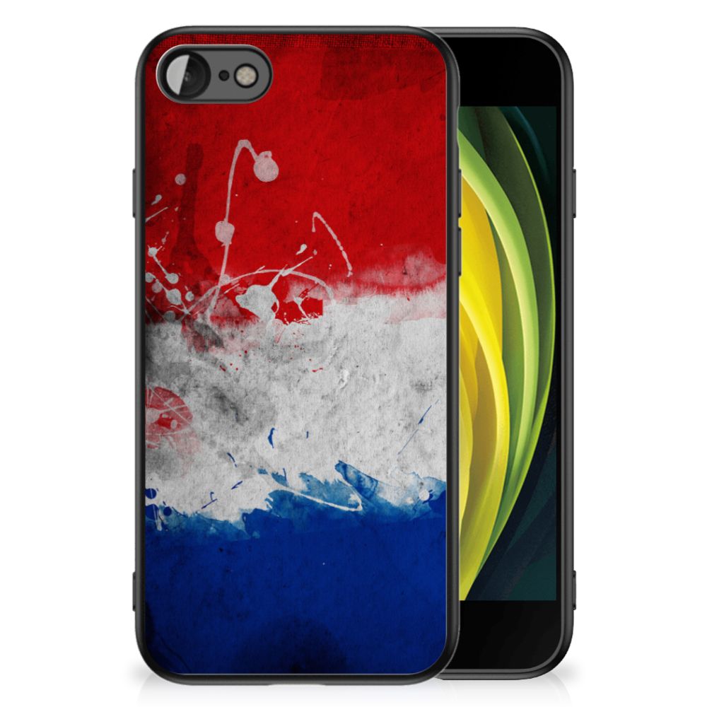 iPhone SE 2022 | SE 2020 | 7/8 Silicone Case Nederland met kleurrijk vlaggen design.