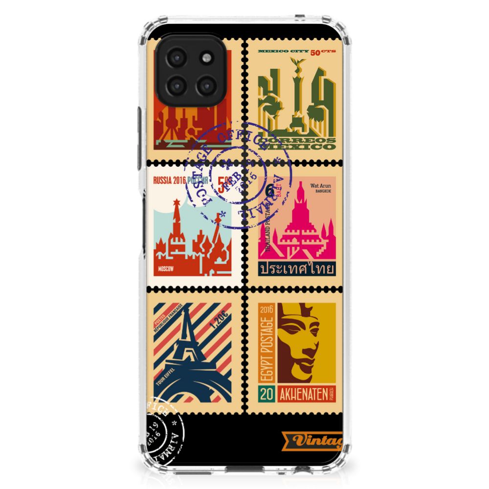 Samsung Galaxy A22 5G Telefoonhoesje met valbescherming Postzegels B2C Telecom
