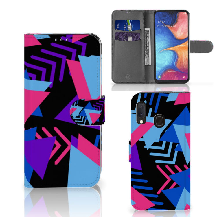 Samsung Galaxy A20e Book Case Funky Triangle