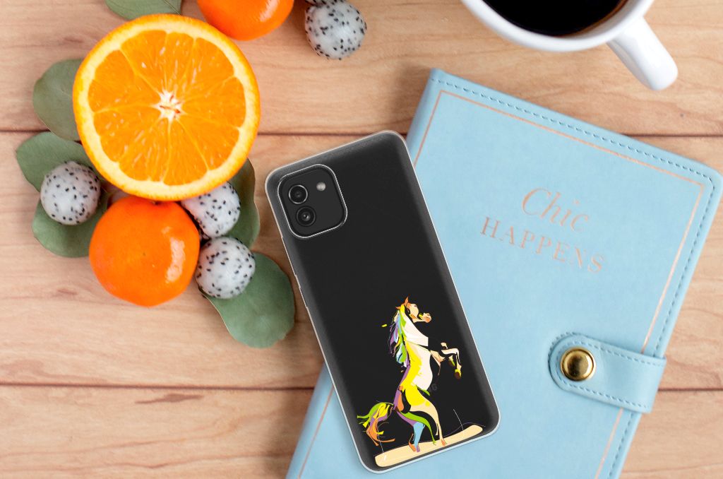 Samsung Galaxy A03 Telefoonhoesje met Naam Horse Color B2C Telecom