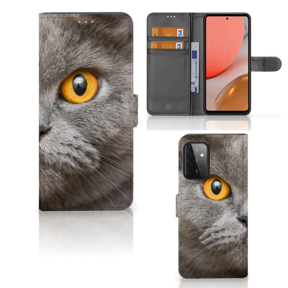 Telefoonhoesje met Pasjes Samsung Galaxy A72 Britse Korthaar