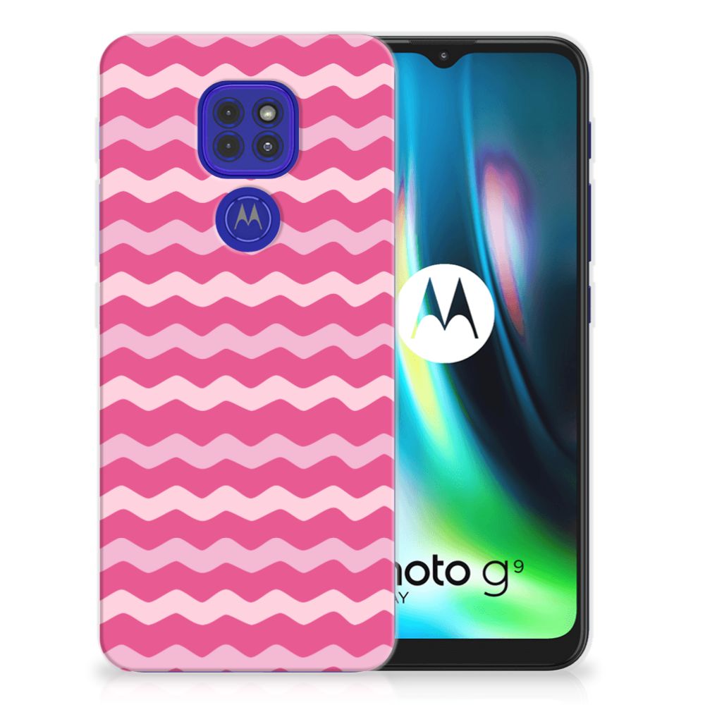 Motorola Moto G9 Play | E7 Plus TPU bumper Waves Pink B2C Telecom
