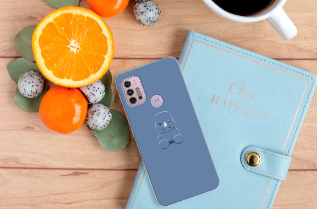Motorola Moto G30 | G10 Telefoonhoesje met Naam Baby Rhino B2C Telecom