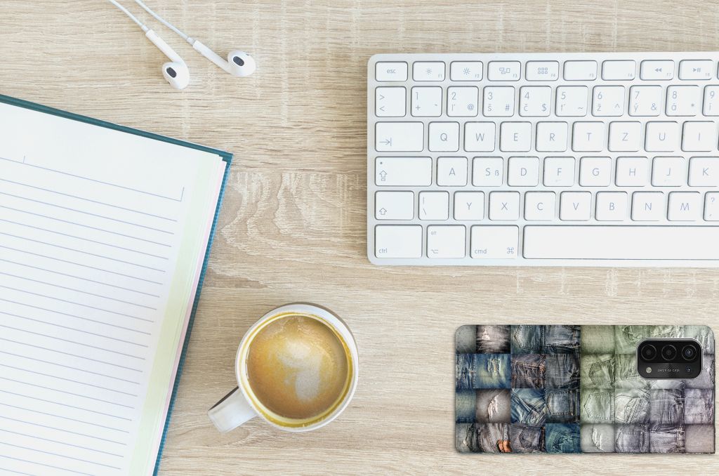 Hippe Standcase OPPO A54 5G | A74 5G | A93 5G Spijkerbroeken - B2C Telecom