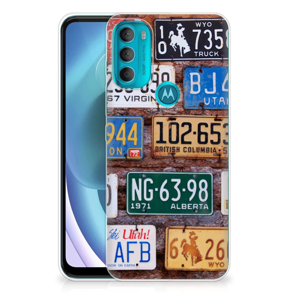 Motorola Moto G71 5G Siliconen Hoesje met foto Kentekenplaten B2C Telecom