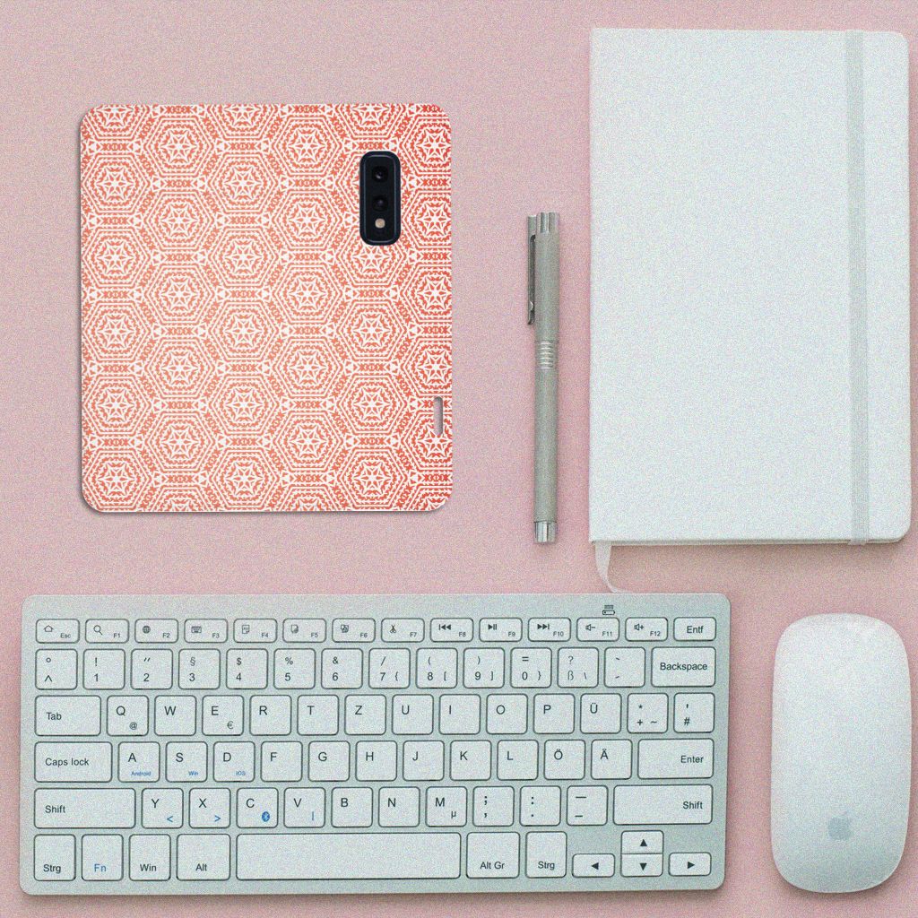 Samsung Galaxy S10e Hoesje met Magneet Pattern Orange