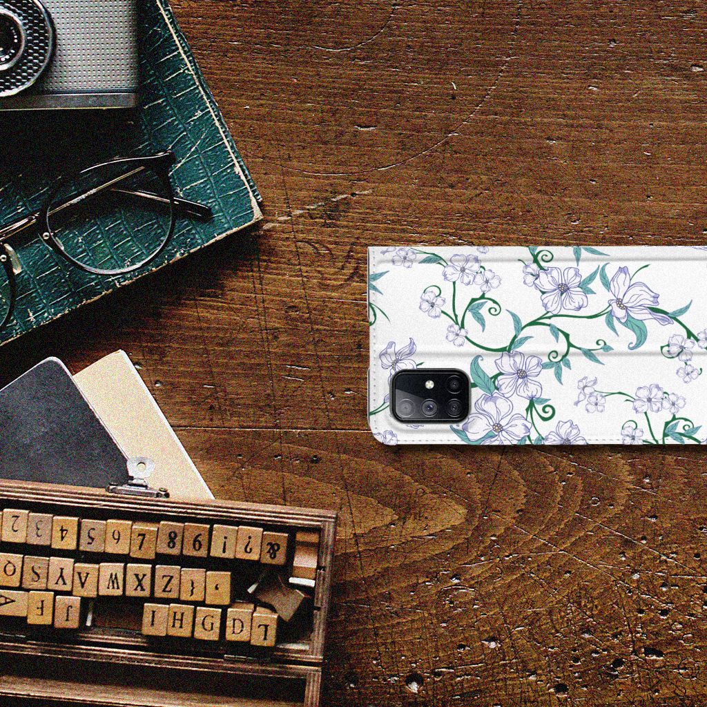 Samsung Galaxy M51 Uniek Smart Cover Blossom White - B2C Telecom