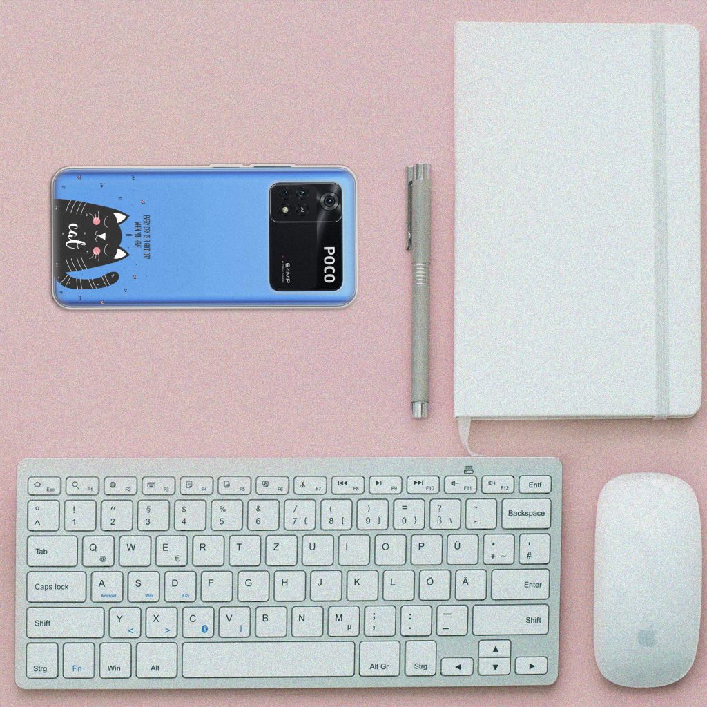 Xiaomi Poco M4 Pro 4G Telefoonhoesje met Naam Cat Good Day B2C Telecom