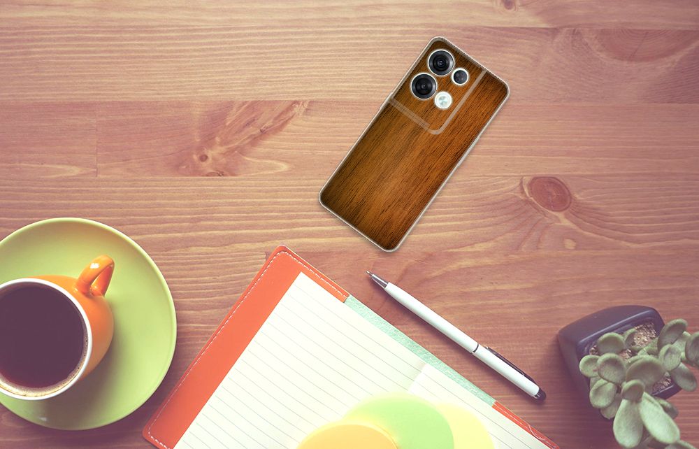 OPPO Reno8 Pro Bumper Hoesje Donker Hout B2C Telecom